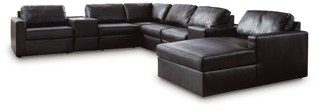 ModMax II Black 8-Piece Sectional with RAF Chaise and Storage Consoles from Ashley - Luna Furniture