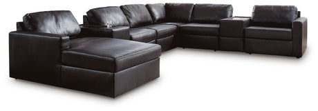 ModMax II Black 8-Piece Sectional with LAF Chaise and Storage Consoles from Ashley - Luna Furniture