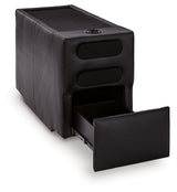 ModMax II Black Console with Audio System from Ashley - Luna Furniture