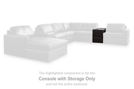 ModMax II Black Console with Storage from Ashley - Luna Furniture