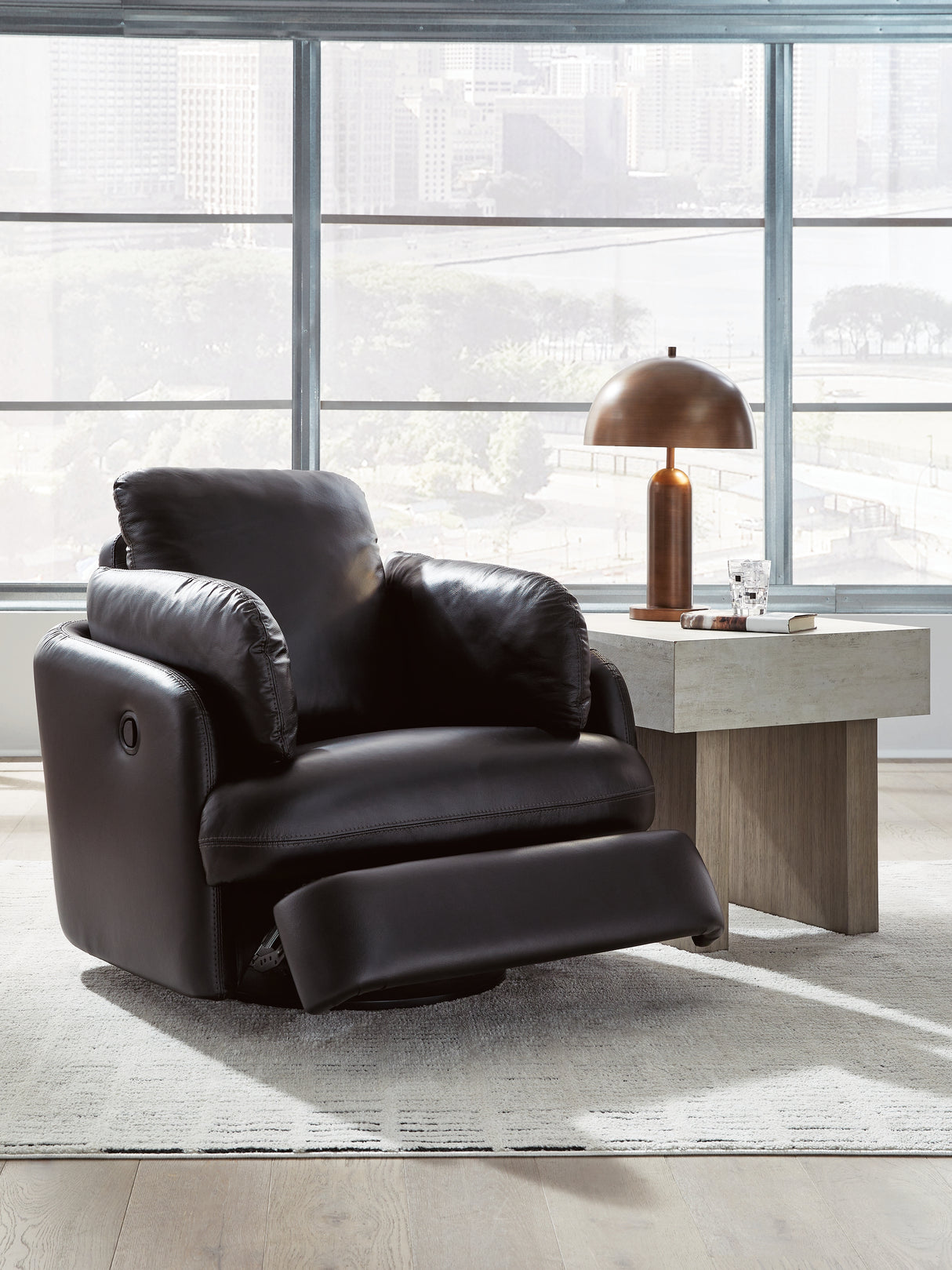 ModMax II Black Swivel Glider Recliner from Ashley - Luna Furniture