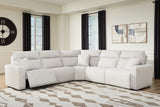 ModMax II Stone 5-Piece Power Reclining Sectional from Ashley - Luna Furniture