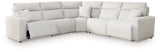 ModMax II Stone 5-Piece Power Reclining Sectional from Ashley - Luna Furniture