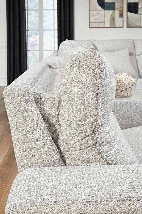 ModMax II Stone 6-Piece Reclining Sectional with Console from Ashley - Luna Furniture