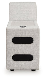 ModMax II Stone Console with Audio System from Ashley - Luna Furniture