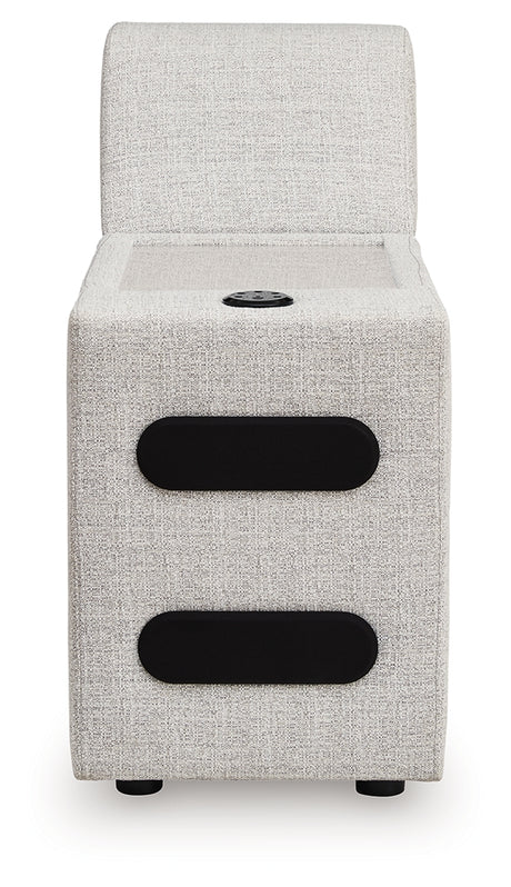 ModMax II Stone Console with Audio System from Ashley - Luna Furniture