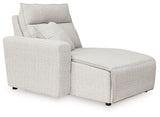 ModMax II Stone Left-Arm Facing Power Chaise from Ashley - Luna Furniture