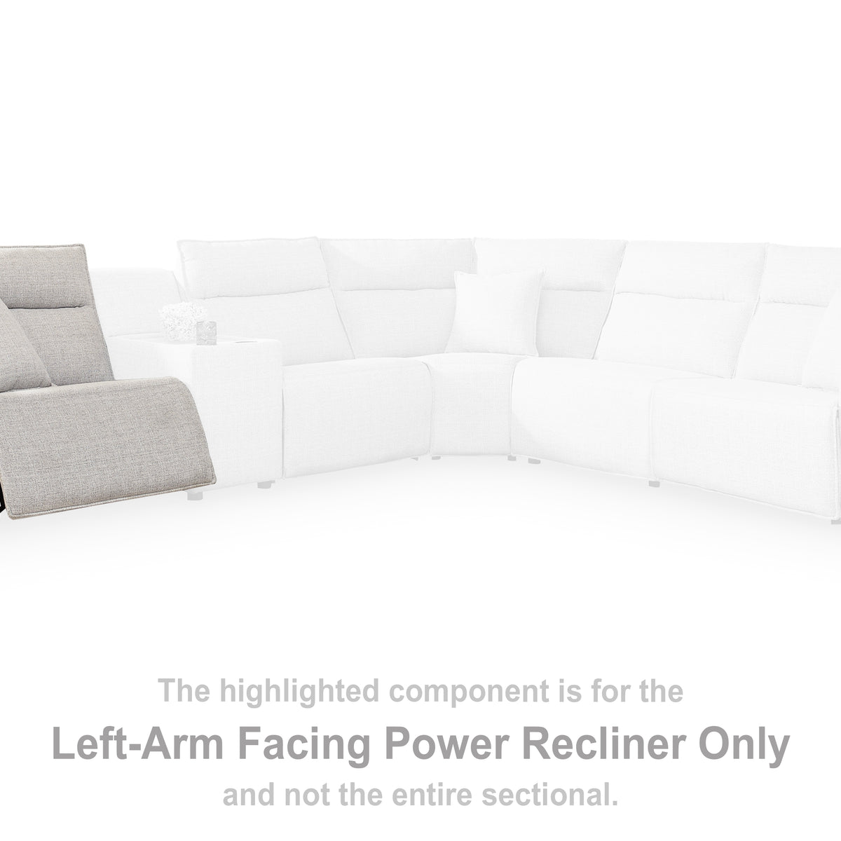 ModMax II Stone Left-Arm Facing Power Recliner – Luna Furniture