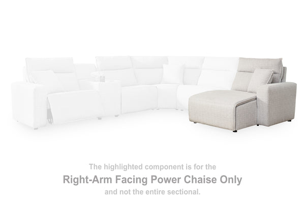 ModMax II Stone Right-Arm Facing Power Chaise