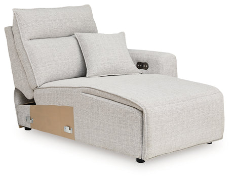 ModMax II Stone Right-Arm Facing Power Chaise from Ashley - Luna Furniture