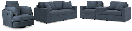 Modmax Ink 3-Piece Sectional Sofa, 2-Piece Sectional Loveseat and Swivel Glider Recliner from Ashley - Luna Furniture