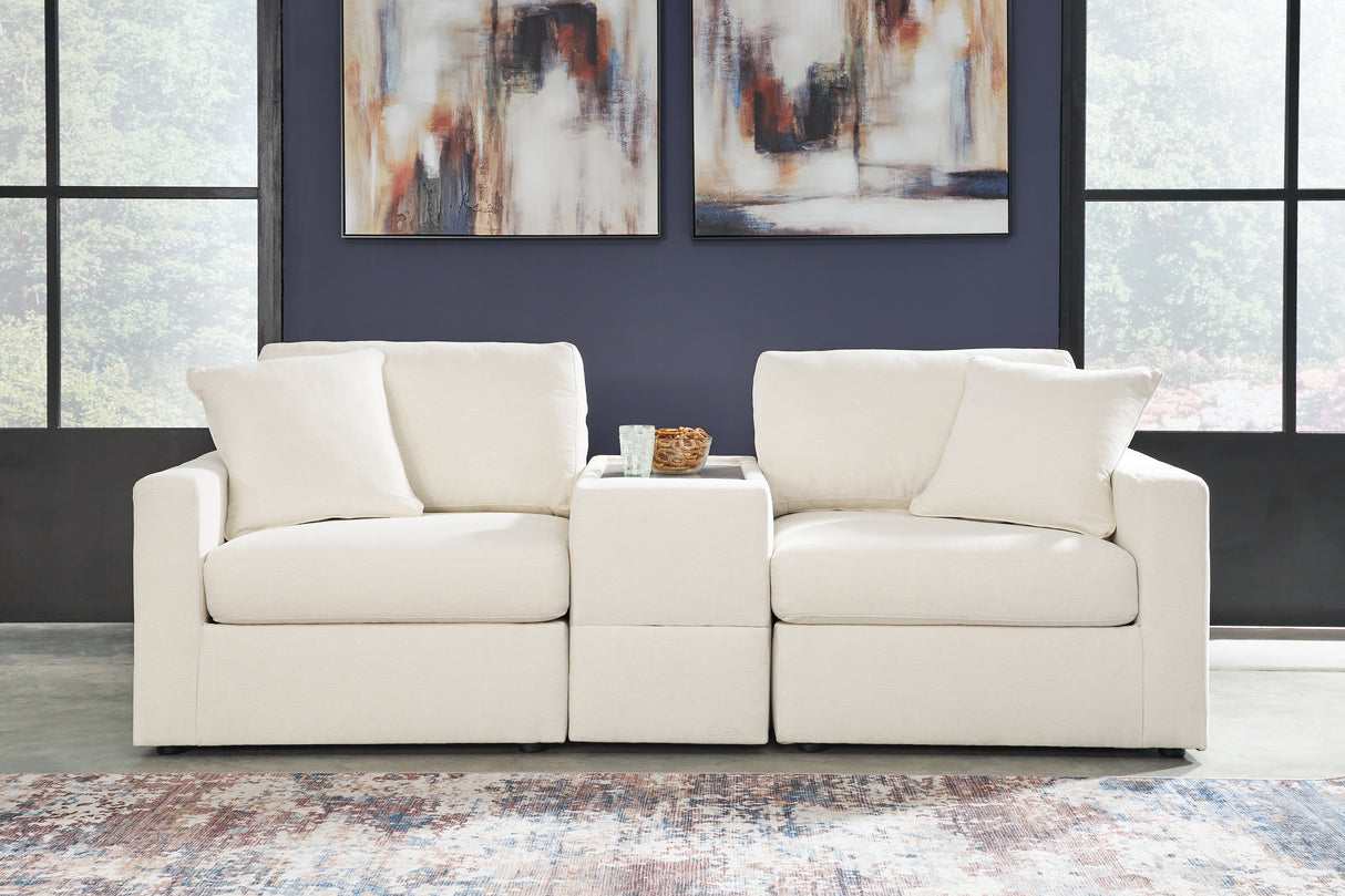 Modmax Oyster 3-Piece Sectional Sofa, 2-Piece Sectional Loveseat and Swivel Glider Recliner from Ashley - Luna Furniture