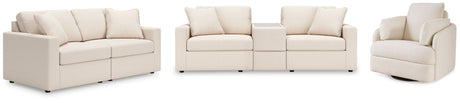 Modmax Oyster 3-Piece Sectional Sofa, 2-Piece Sectional Loveseat and Swivel Glider Recliner from Ashley - Luna Furniture