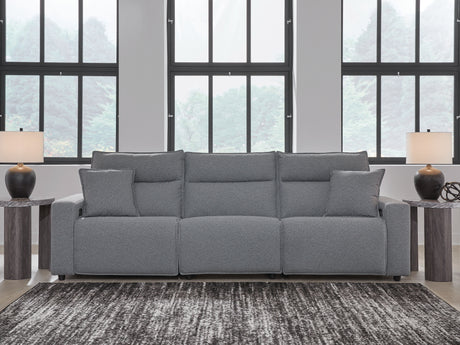 Modmax II Salt and Pepper 3-Piece Power Reclining Modular Sectional Sofa from Ashley - Luna Furniture