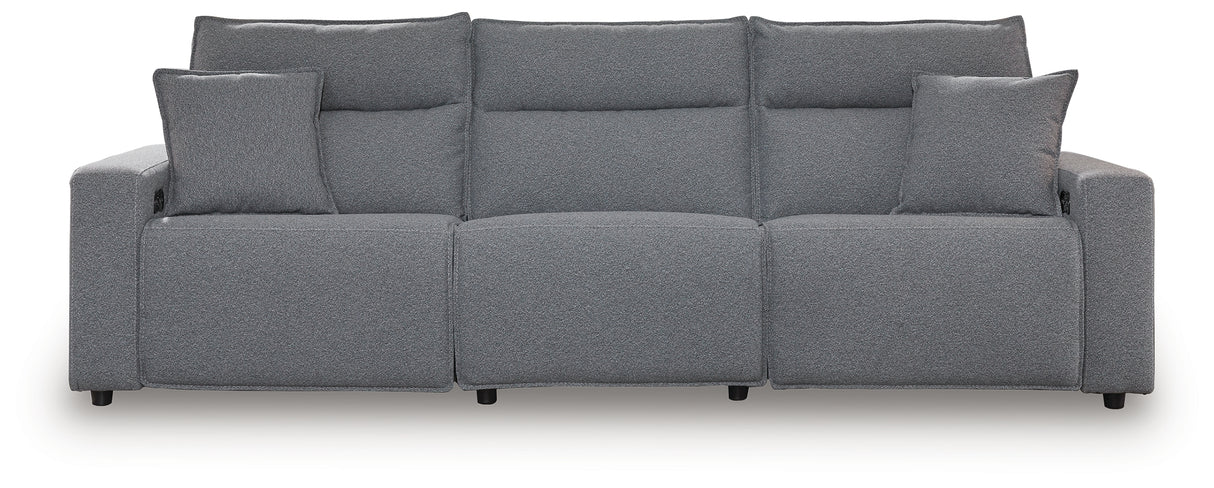 Modmax II Salt and Pepper 3-Piece Power Reclining Modular Sectional Sofa from Ashley - Luna Furniture