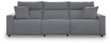 Modmax II Salt and Pepper 3-Piece Power Reclining Modular Sectional Sofa from Ashley - Luna Furniture