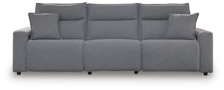 Modmax II Salt and Pepper 3-Piece Power Reclining Modular Sectional Sofa from Ashley - Luna Furniture
