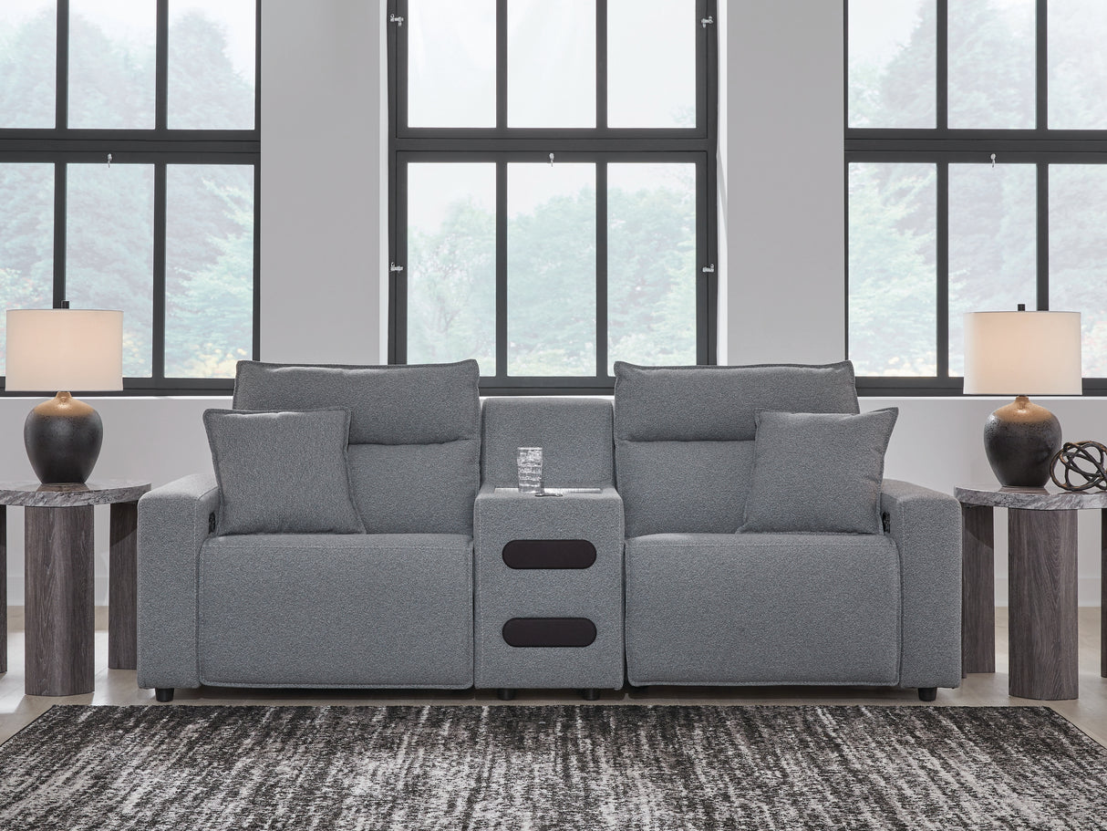 Modmax II Salt and Pepper 3-Piece Power Reclining Sectional from Ashley - Luna Furniture