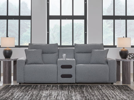 Modmax II Salt and Pepper 3-Piece Power Reclining Sectional from Ashley - Luna Furniture