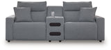 Modmax II Salt and Pepper 3-Piece Power Reclining Sectional from Ashley - Luna Furniture