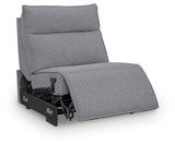 Modmax Salt and Pepper Power Armless Recliner from Ashley - Luna Furniture