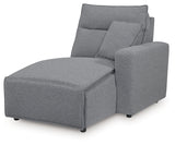 Modmax II Salt and Pepper Right-Arm Facing Press Back Power Chaise from Ashley - Luna Furniture