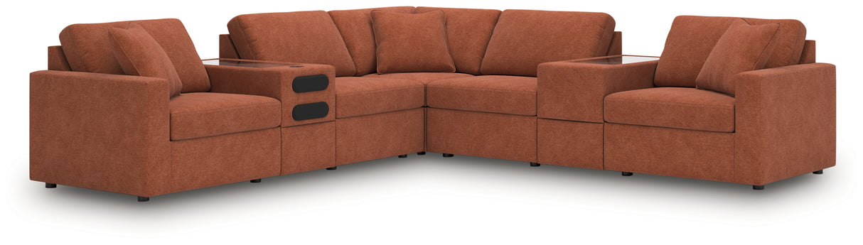 Modmax Spice 7-Piece Balanced Sectional with Audio and Storage Consoles from Ashley - Luna Furniture