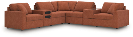 Modmax Spice 7-Piece Balanced Sectional with Audio and Storage Consoles from Ashley - Luna Furniture
