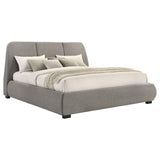 Mokena Taupe 46-inch Upholstered Eastern King Platform Bed from Coaster - Luna Furniture