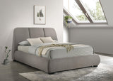 Mokena Taupe 46-inch Upholstered Queen Platform Bed from Coaster - Luna Furniture