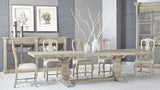 Monastery Extension Dining Table in Smoke Gray Pine from Essentials For Living - Luna Furniture