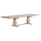 Monastery Extension Dining Table in Smoke Gray Pine from Essentials For Living - Luna Furniture