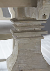 Monastery Extension Dining Table in Smoke Gray Pine from Essentials For Living - Luna Furniture