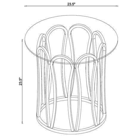 Monett Chocolate Chrome 3-Piece Coffee and End Table Set from Coaster - Luna Furniture