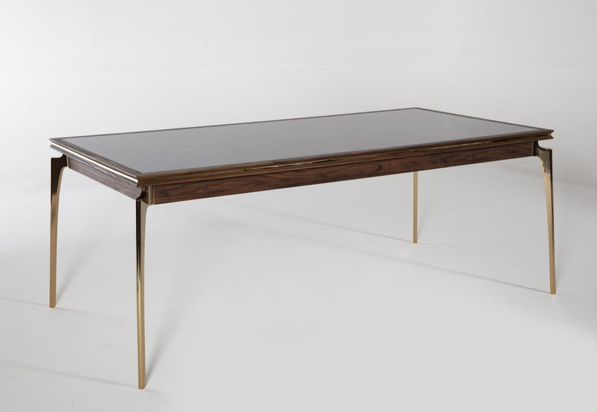 Montego Walnut/Carlino Marble Dining Table from Bellona - Luna Furniture