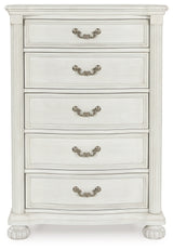 Montelaine Antique White Upholstered Panel Bedroom Set from Ashley - Luna Furniture