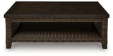 Monterey Point Dark Brown Outdoor Coffee Table from Ashley Furniture - Luna Furniture