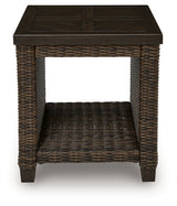 Monterey Point Dark Brown Outdoor End Table from Ashley Furniture - Luna Furniture