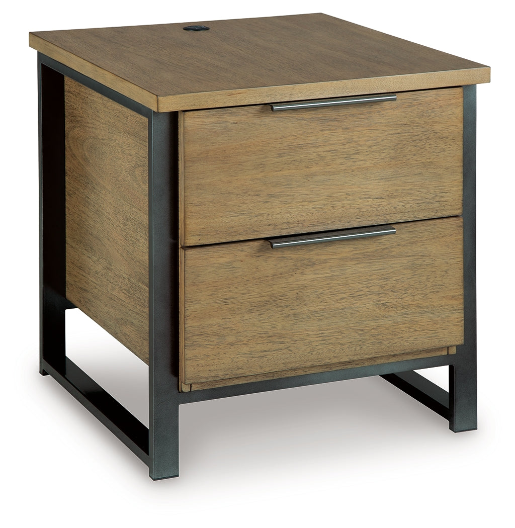 Montia Light Brown End Table from Ashley - Luna Furniture