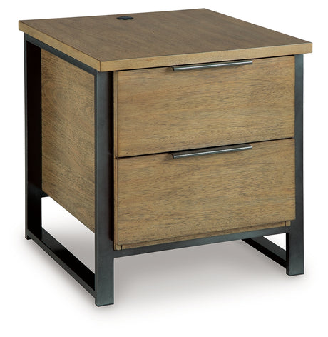 Montia Light Brown End Table from Ashley - Luna Furniture