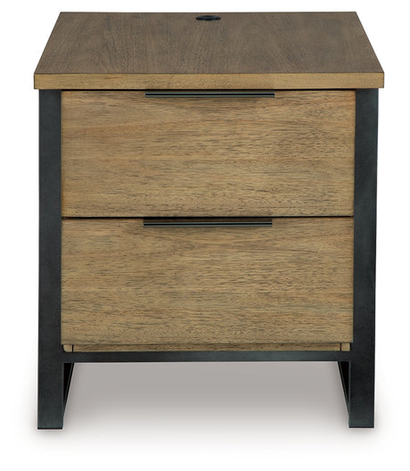 Montia Light Brown End Table from Ashley - Luna Furniture