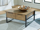 Montia Light Brown Lift-Top Coffee Table from Ashley - Luna Furniture