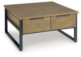 Montia Light Brown Lift-Top Coffee Table from Ashley - Luna Furniture