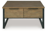 Montia Light Brown Lift-Top Coffee Table from Ashley - Luna Furniture
