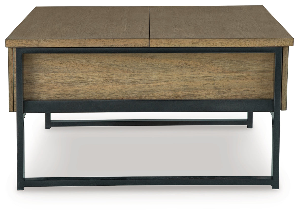 Montia Light Brown Lift-Top Coffee Table from Ashley - Luna Furniture
