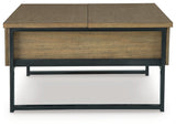 Montia Light Brown Lift-Top Coffee Table from Ashley - Luna Furniture