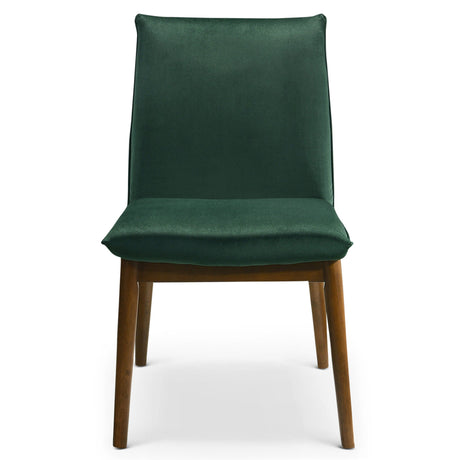 Monza Dark Green Velvet Dining Chair from Midinmod - Luna Furniture