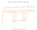 Moriville Counter Height Dining Table and 6 Barstools in Grayish Brown from Ashley Furniture - Luna Furniture