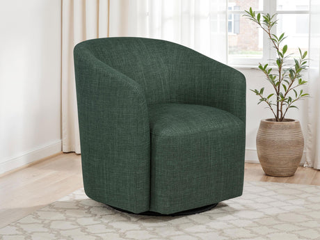 Mossbrook Green Upholstered Swivel Accent Chair from Coaster - Luna Furniture