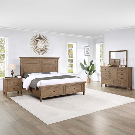 Riverdale Driftwood Queen Storage Platform Bed from Steve Silver - Luna Furniture
